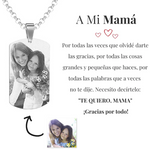 FotoPRO - Collar o Llavero Personalizado con Foto (Carta Especial Mamá)