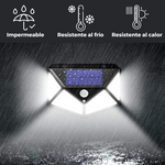 MAXX LIGHT - Foco solar 100 leds con sensor de movimiento