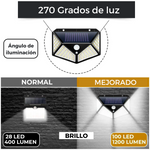 MAXX LIGHT - Foco solar 100 leds con sensor de movimiento