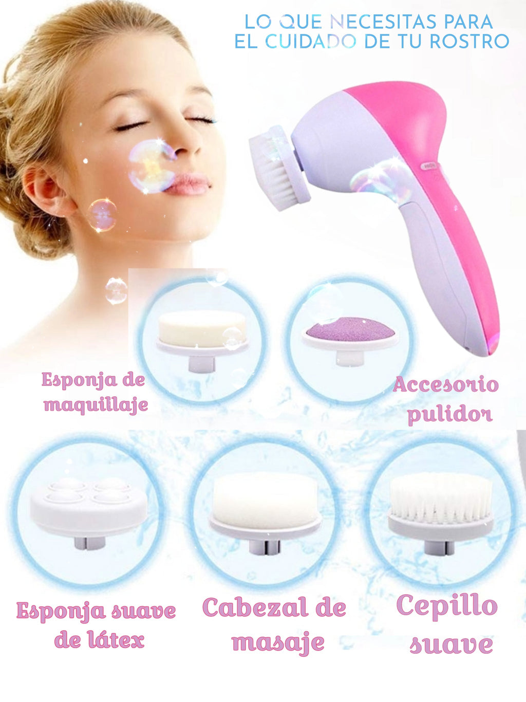 CLEAR SKIN PRO - Cepillo Facial Pro 5 en 1